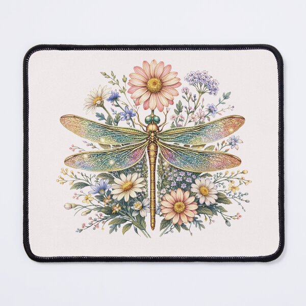 Item preview, Floral dragonfly designed and sold by Tiny-Love ⭐⭐⭐⭐⭐.