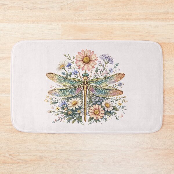 Item preview, Floral dragonfly designed and sold by Tiny-Love ⭐⭐⭐⭐⭐.