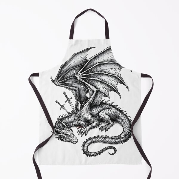 Item preview, Fallen Dragon King – Dark Fantasy Wounded Dragon Gothic Illustration designed and sold by Darkness Hole.