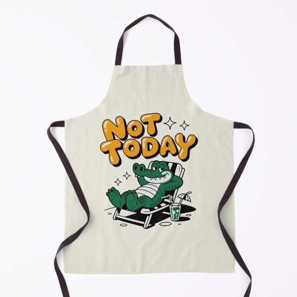 Item preview, Not Today Alligator – Funny Lazy Mood Retro Cartoon Design designed and sold by just-quotes.