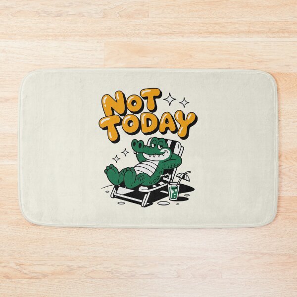 Item preview, Not Today Alligator – Funny Lazy Mood Retro Cartoon Design designed and sold by just-quotes.