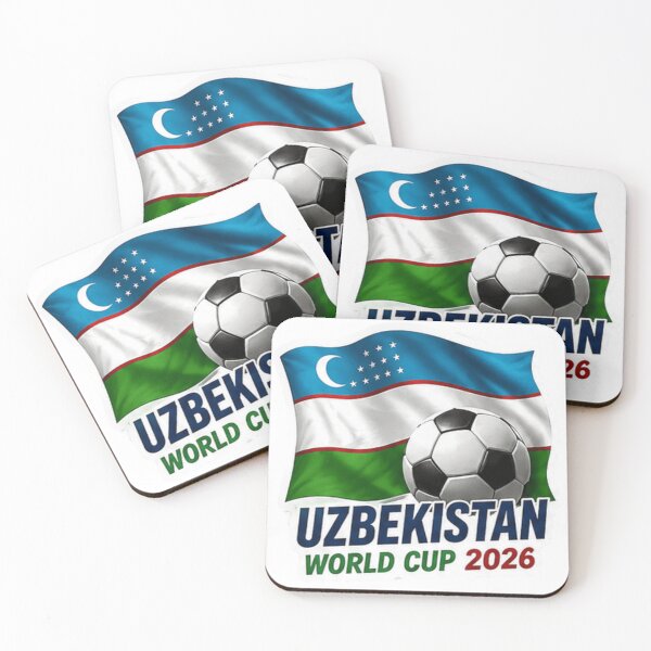 Artikelvorschau, Usbekistan WM 2026 Fußball-Fanaufkleber entworfen und verkauft von Pixanova.