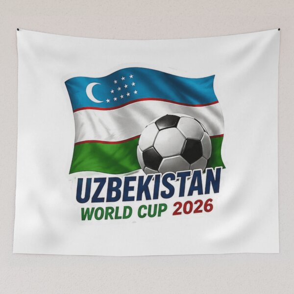 Item preview, Uzbekistan World Cup 2026 Football Fan Sticker designed and sold by syndia2209.