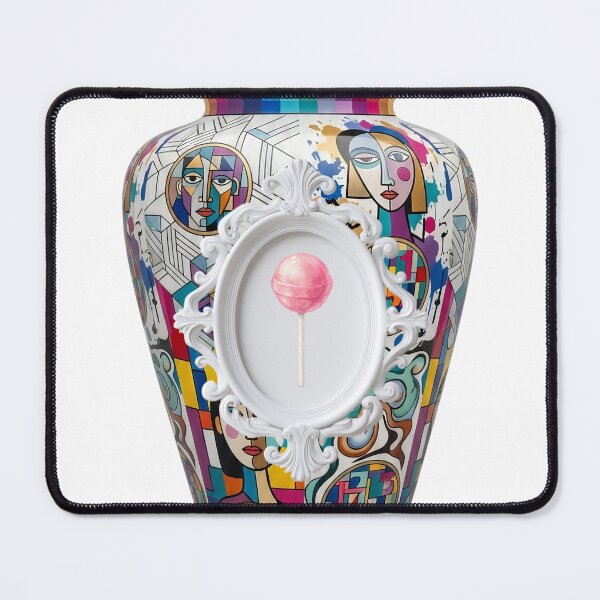 Item preview, Colorful Geometric Faces Porcelain Vase for Modern Home Decor designed and sold by Atlasoloji.