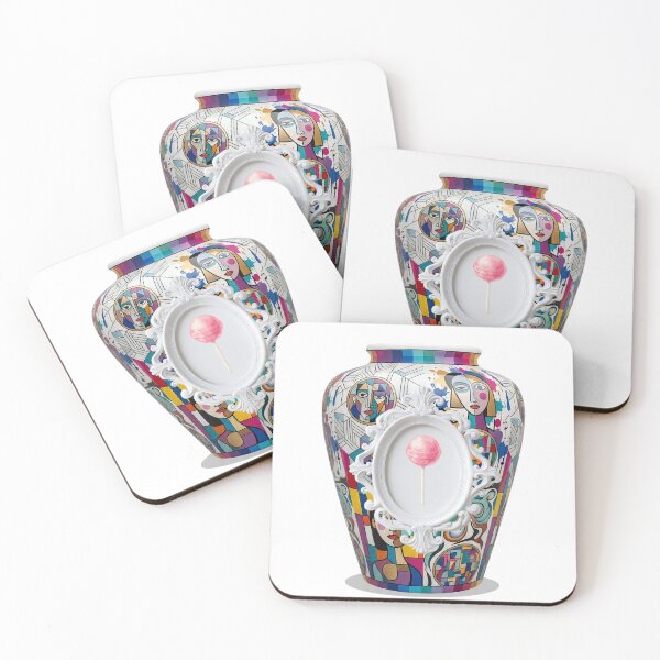 Item preview, Colorful Geometric Faces Porcelain Vase for Modern Home Decor designed and sold by Atlasoloji.