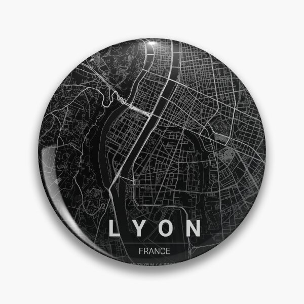 Item preview, Lyon Map Print | Minimalist Noir City Map | Lyon Wall Art Poster designed and sold by Lovely Maps.