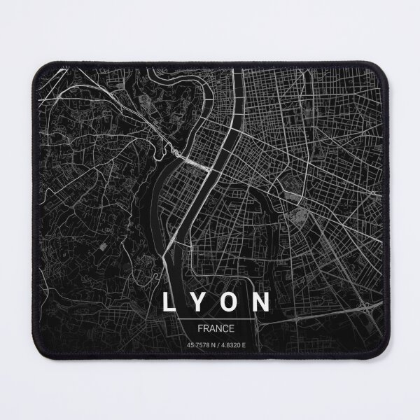 Item preview, Lyon Map Print | Minimalist Noir City Map | Lyon Wall Art Poster designed and sold by Lovely Maps.