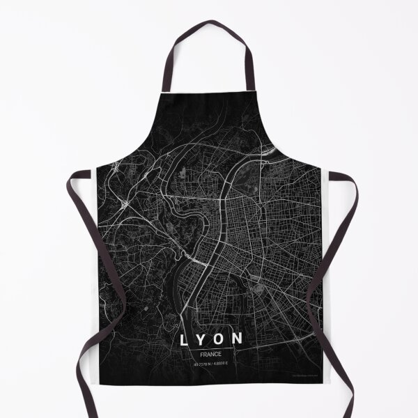 Item preview, Lyon Map Print | Minimalist Noir City Map | Lyon Wall Art Poster designed and sold by Lovely Maps.