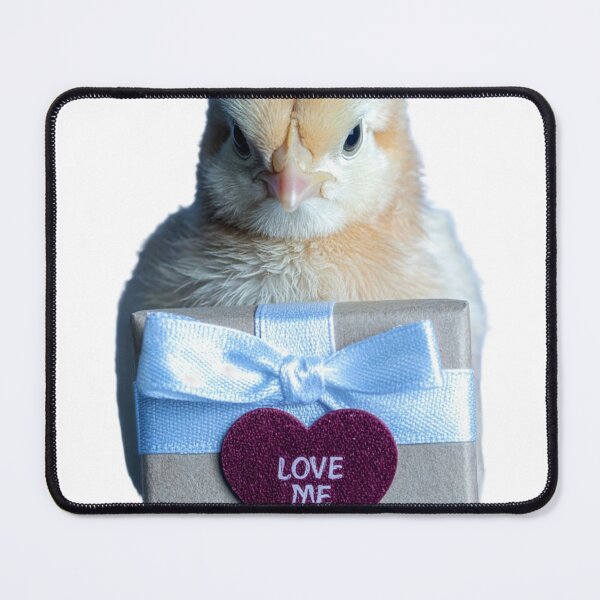 Item preview, Cute Baby Chick with Kraft Gift Box Poster - Baby Blue Ribbon Valentine Print - Whimsical Fluffy Bird Wall Art designed and sold by WildGentlemen.