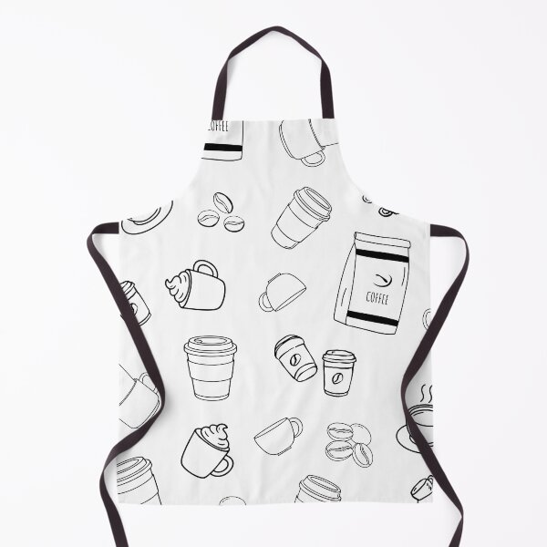 Item preview, Coffee symbols black and white wall paper designed and sold by thefrenchyviet.