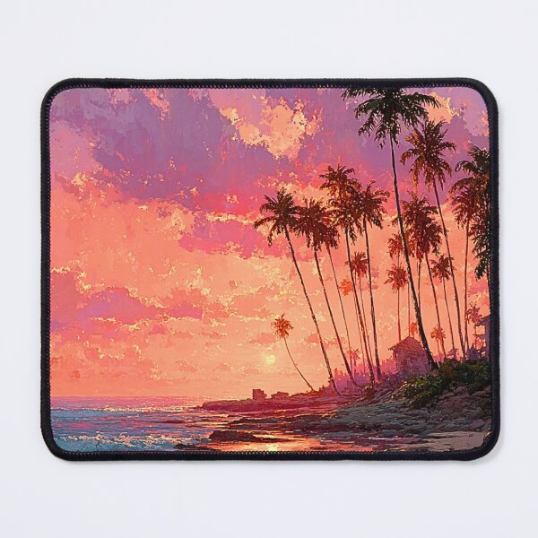Item preview, Tropical Sunset Print | Palm Tree Beach Painted Wall Art designed and sold by JPrintsInc.