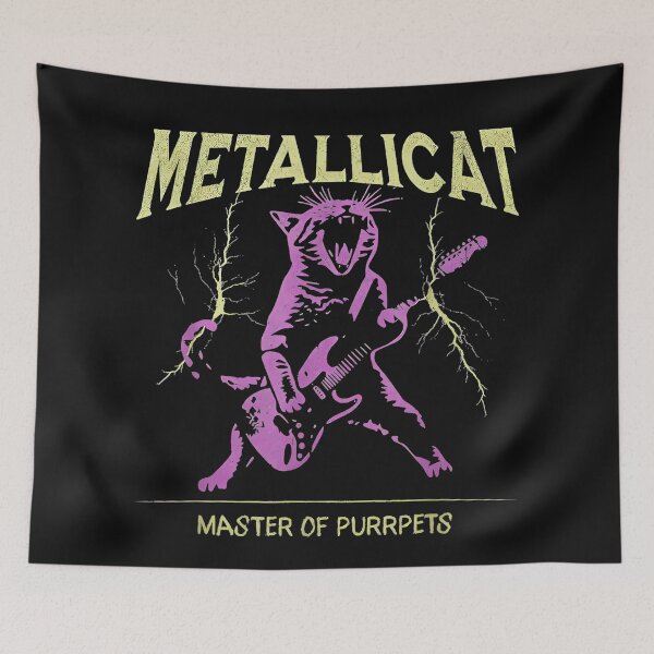 Item preview, Metallicat Master Of Purrpets Funny Cat Heavy Metal Musician designed and sold by AmaXONIC.
