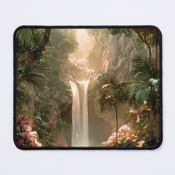 Item preview, Tropical Waterfall Print | Jungle Paradise Wall Art designed and sold by JPrintsInc.