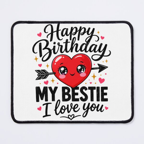 Item preview, Happy Birthday Bestie Cute Heart | Kawaii Y2K BFF Aesthetic designed and sold by Dulxoz.