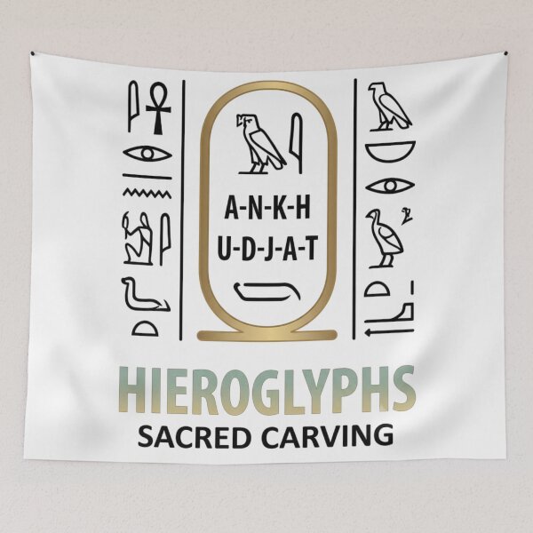 Item preview, Ancient Egyptian Hieroglyphs Meaning | Sacred Writing Symbols Art designed and sold by Queen Cleopatra.