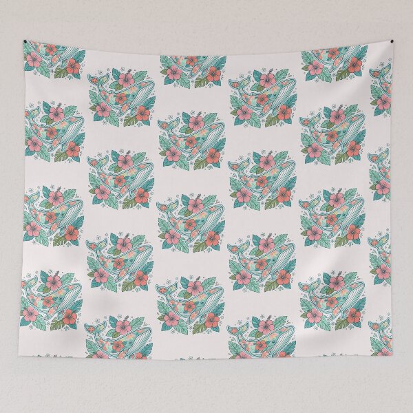 Item preview, Floral whale designed and sold by Tiny-Love ⭐⭐⭐⭐⭐.
