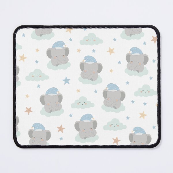 Item preview, Cute baby elephant seamless background for kids fabric designed and sold by DesignbyAnnaM.