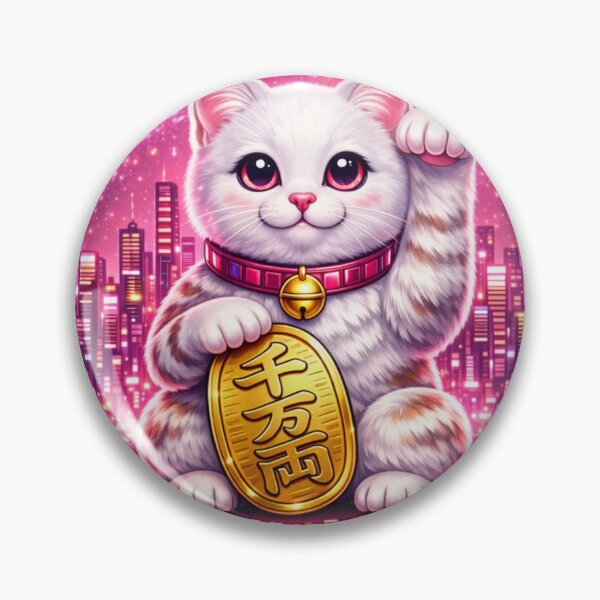 Item preview, #3 White Cat Cyber Maneki Neko | Fortune System designed and sold by FUJIYAMA-JAPAN-WORKS.