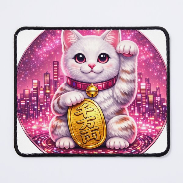 Item preview, #3 White Cat Cyber Maneki Neko | Fortune System designed and sold by FUJIYAMA-JAPAN-WORKS.