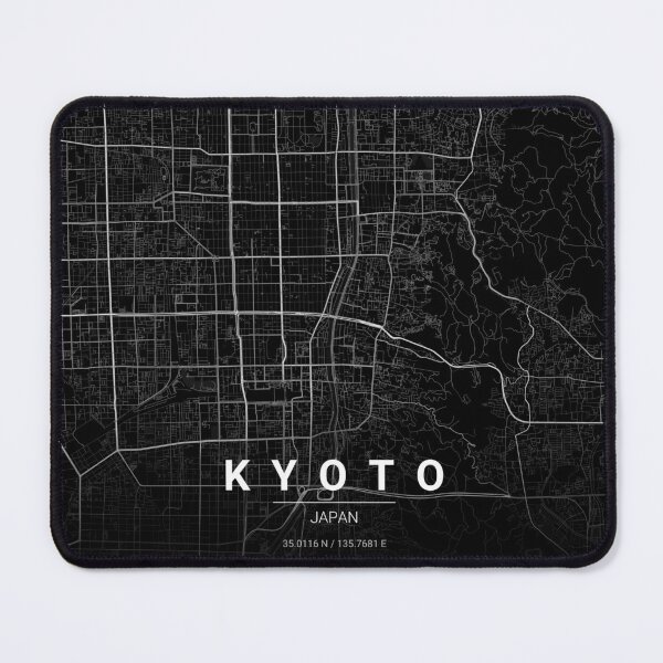 Item preview, Kyoto Map Print | Minimalist Noir City Map | Kyoto Wall Art Poster designed and sold by Lovely Maps.