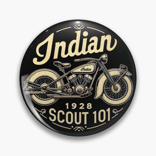 Item preview, Indian Vintage Motorcycle, Classic Scout Tribute for Bikers, Collectors, and Retro Moto Lovers designed and sold by EdGraphy.