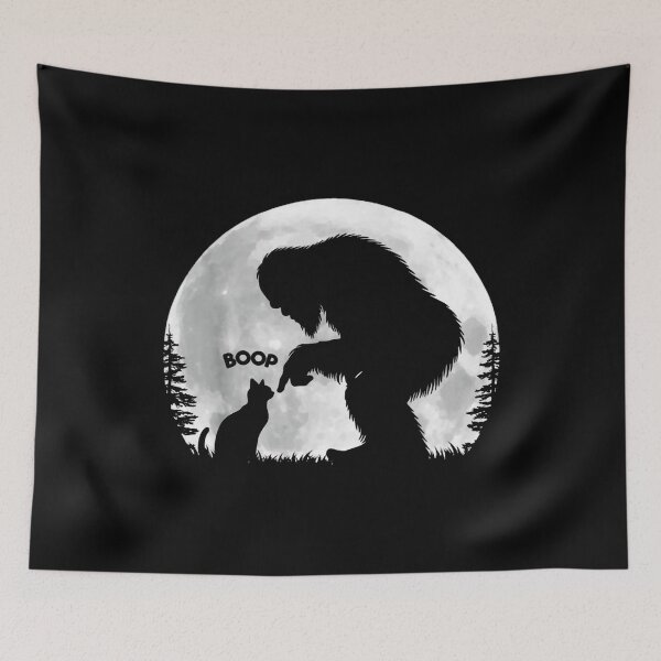 Item preview, Fun Hand Boop Nose Bigfoot Sasquatch Cat Full Moon Bigfoot - Funny Cat designed and sold by Vinsinv.
