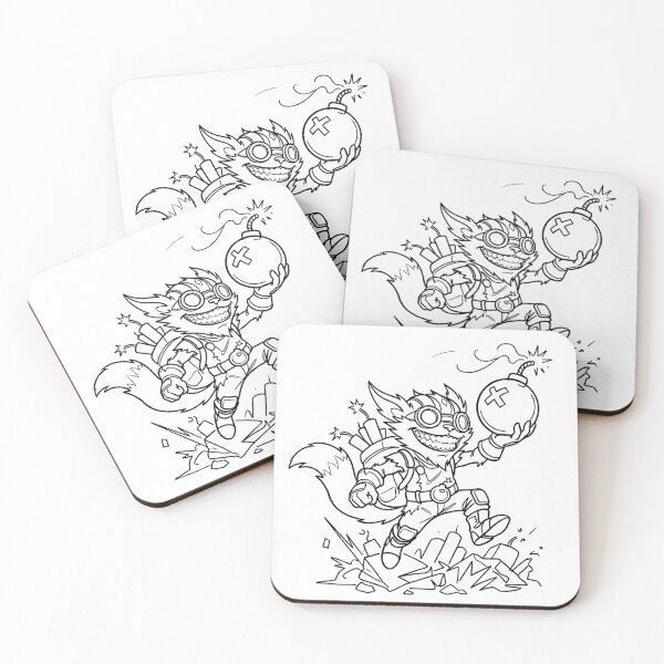 Item preview, Bomb Cat Chaos – Mischievous Steampunk Kitty Line Art - Ziggs Cosplay Parody designed and sold by CuteKats.