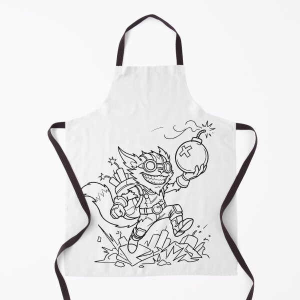 Item preview, Bomb Cat Chaos – Mischievous Steampunk Kitty Line Art - Ziggs Cosplay Parody designed and sold by CuteKats.