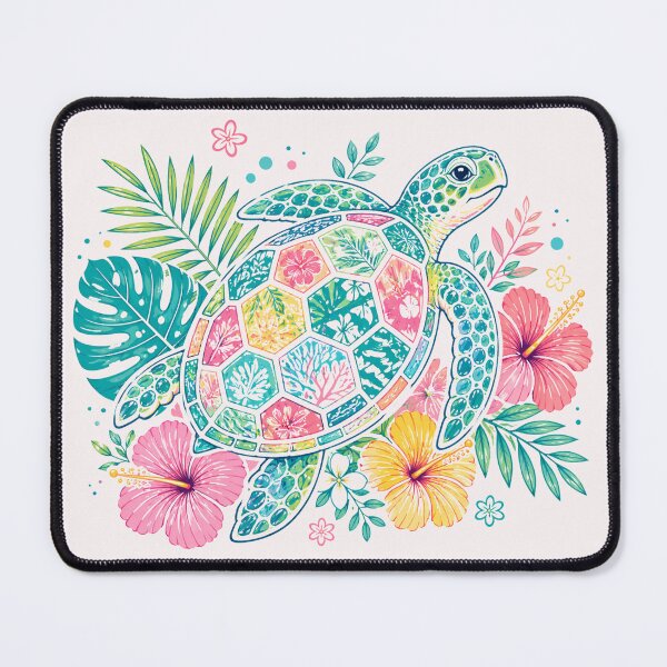 Item preview, Floral turtle designed and sold by Tiny-Love ⭐⭐⭐⭐⭐.