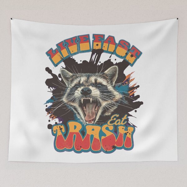 Item preview, Live Fast raccoon designed and sold by MOFAPPAREL.
