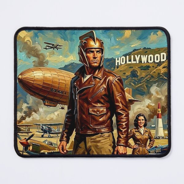 Item preview, Skybound Hero – The Rocketeer Fine Art Print designed and sold by Art's Diner.