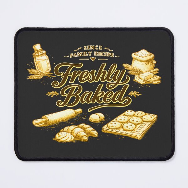 Item preview, Freshly Baked – Family Recipe Vintage Bakery Design designed and sold by Les-Ink-Studio.
