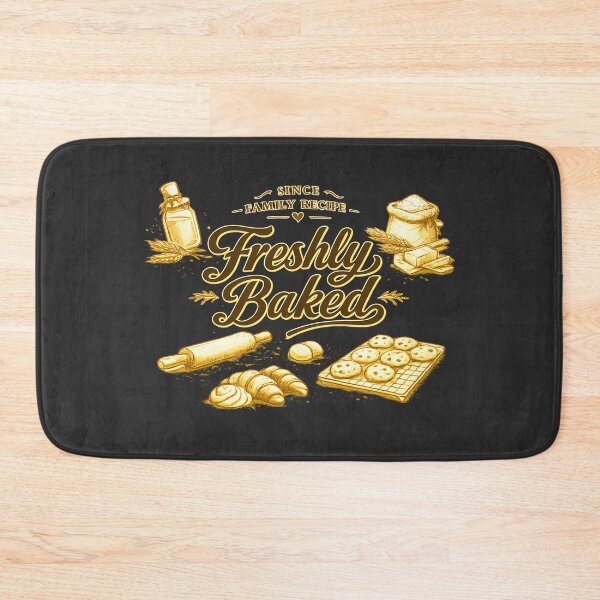 Item preview, Freshly Baked – Family Recipe Vintage Bakery Design designed and sold by Les-Ink-Studio.