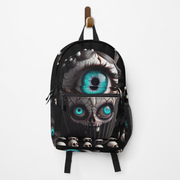 Item preview, Surreal Eyeball and Skull Coffee Cup Split Design designed and sold by LujziWorld.