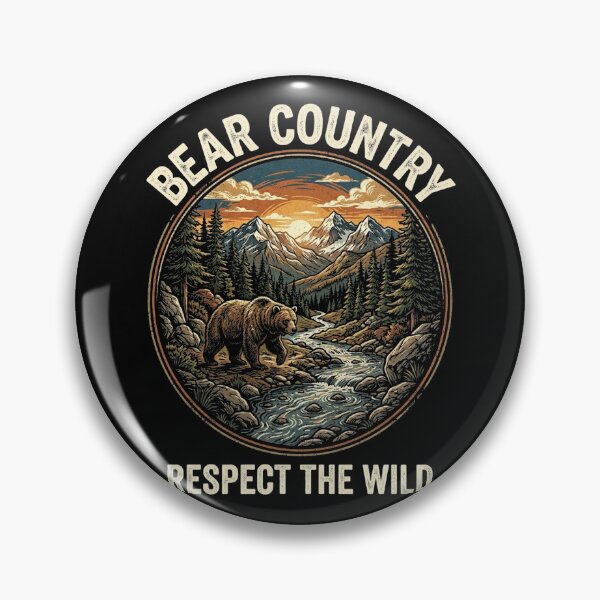 Item preview, Bear Country Respect The Wild Mountain River Forest Outdoor designed and sold by longngusuc.