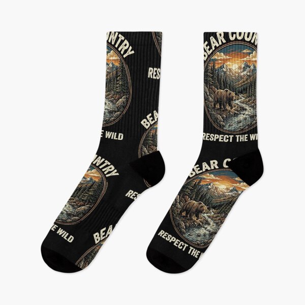 Item preview, Bear Country Respect The Wild Mountain River Forest Outdoor designed and sold by longngusuc.