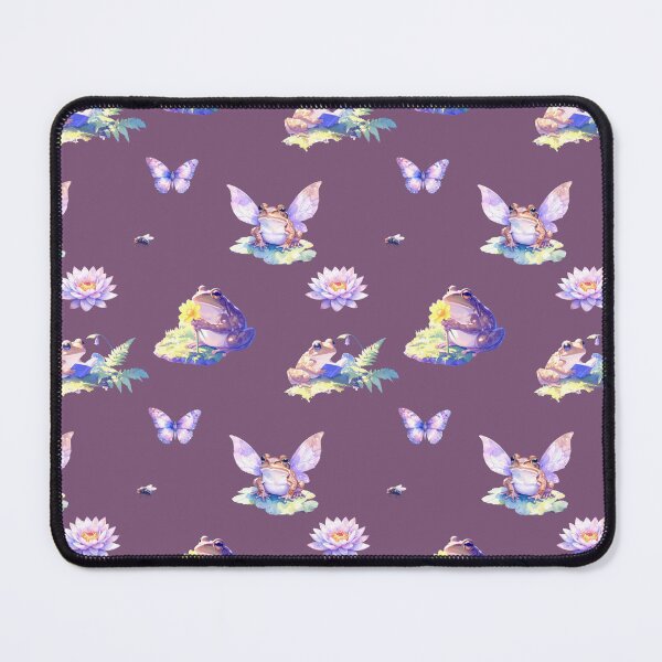 Item preview, Whimsigoth Fairy Frog Pattern Dark Plum Storybook Gothic designed and sold by Englandbear.