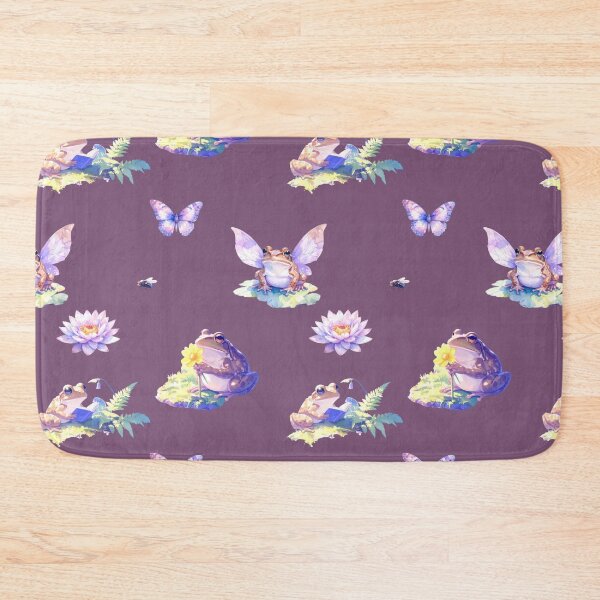 Item preview, Whimsigoth Fairy Frog Pattern Dark Plum Storybook Gothic designed and sold by Englandbear.
