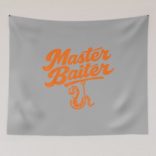 Item preview, Funny Master Baiter Fishing Worm Hook Dad Joke Pun Humor designed and sold by ArleneRowe.