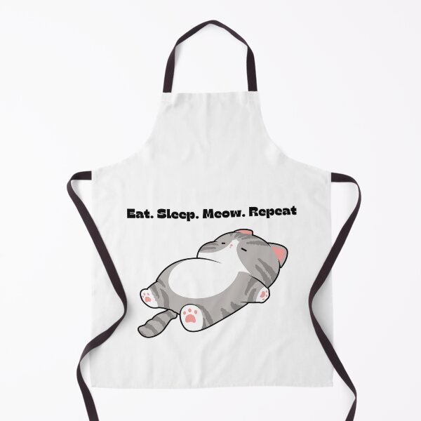 Item preview, Cute Chubby Sleeping Cat Eat Sleep Meow Repeat designed and sold by SalinahYahya.