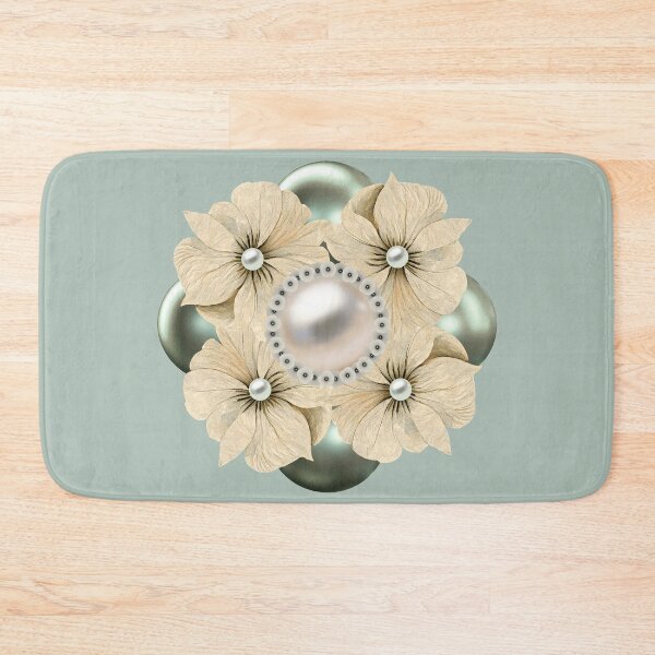 Item preview, Elegant Pearl and Sage Green Floral Mandala designed and sold by PaniKulka.