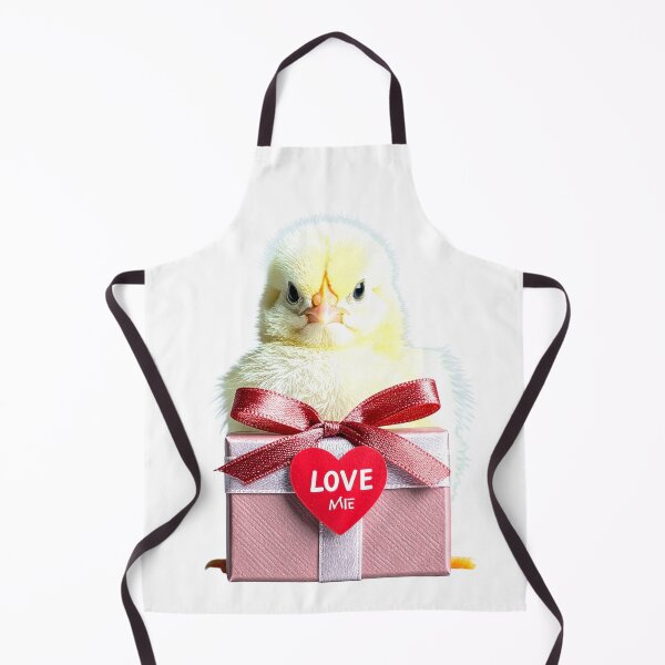 Item preview, Rose Gold Valentine Gift Box Yellow Chick Poster - Crimson Satin Bow Print - Whimsical Fluffy Bird Decor designed and sold by WildGentlemen.