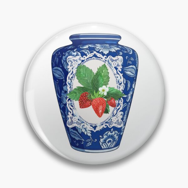 Item preview, Artisan Blue and White Strawberry Ceramic Vase designed and sold by Atlasoloji.