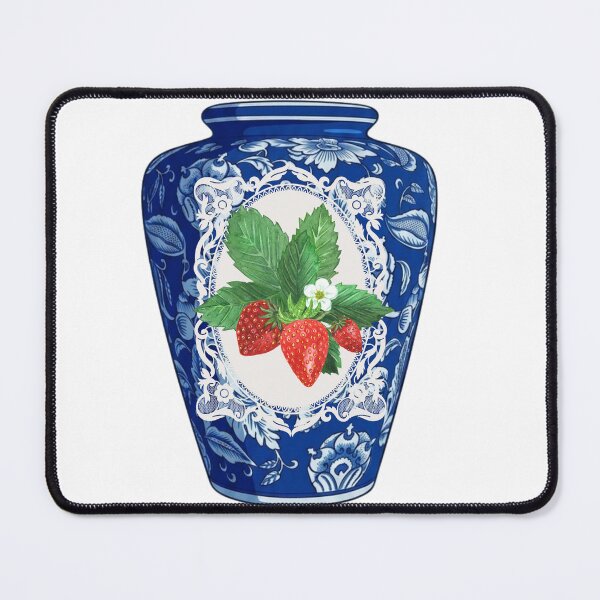 Item preview, Artisan Blue and White Strawberry Ceramic Vase designed and sold by Atlasoloji.