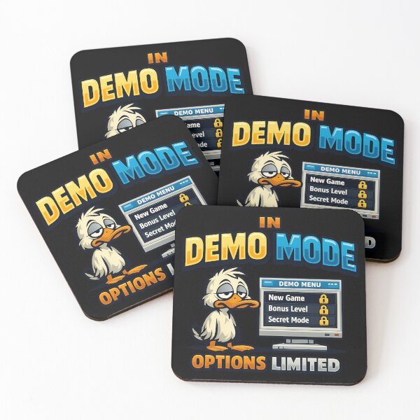 Item preview, In Demo Mode Options Limited Funny Duck Design designed and sold by TeeTimeTreasure.