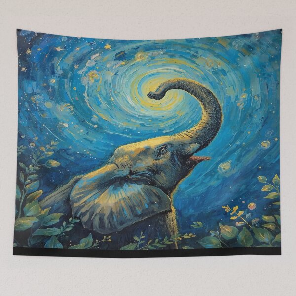 Item preview, Elephant in the Starry Moonlight designed and sold by EschatonGarden.