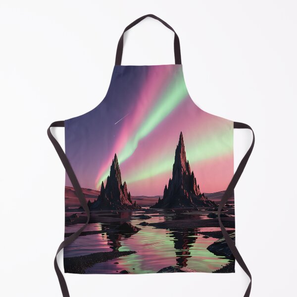 Item preview, Aurora of Eternal Shimmer: Mystical mountain peaks in a surreal world designed and sold by VoidVeilStudio.