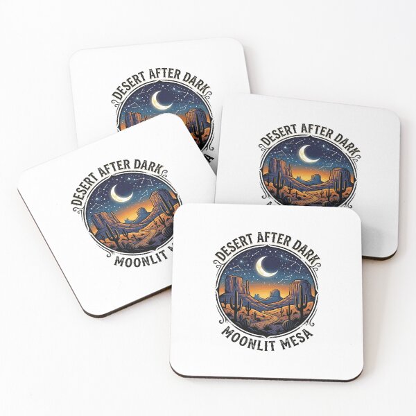 Item preview, Desert After Dark Moonlit Mesa Night Sky Western Landscape A designed and sold by longngusuc.