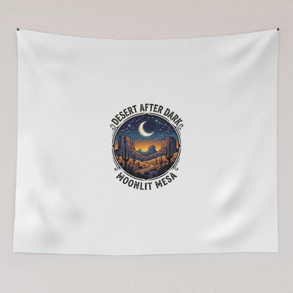 Item preview, Desert After Dark Moonlit Mesa Night Sky Western Landscape A designed and sold by longngusuc.