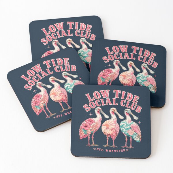Item preview, Low Tide Social Club Roseate Spoonbill Coastal Bird designed and sold by POD DYNASTY.